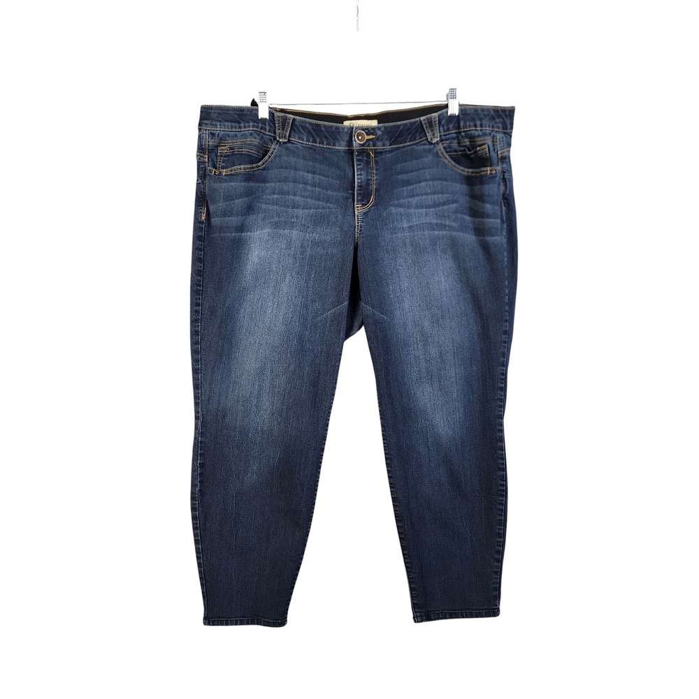 Democracy Absolution Booty Lift Plus Jegging Jeans Plus Size 24 Dark Indigo Wash - Picture 2 of 13